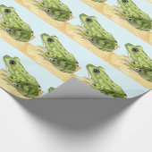 Grüner Frosch Geschenkpapier (Ecke)