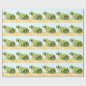 Grüner Frosch Geschenkpapier (Flach)
