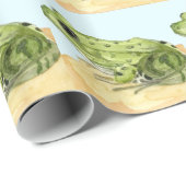 Grüner Frosch Geschenkpapier (Rolleneckpunkt)