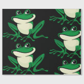 Grüner Frosch Geschenkpapier (Flach)