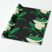 Grüner Frosch Geschenkpapier (Ungerollt)
