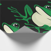Grüner Frosch Geschenkpapier (Ecke)