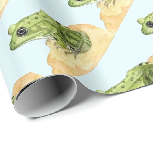 Grüner Frosch Geschenkpapier (Rolleneckpunkt)
