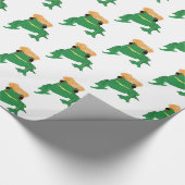 Grüner Frosch Geschenkpapier (Ecke)