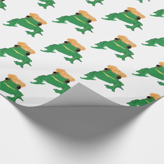 Grüner Frosch Geschenkpapier (Ecke)