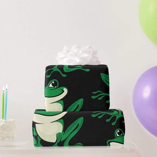 Grüner Frosch Geschenkpapier