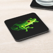 Grüner Frosch Getränkeuntersetzer (Linke Seite)