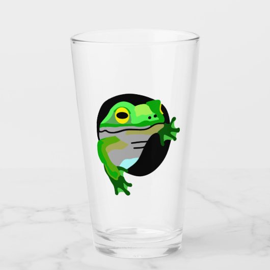 Grüner Frosch Glas (Vorderseite)