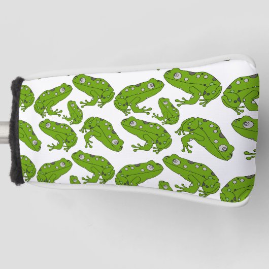 Grüner Frosch Golf Headcover (Vorderseite)