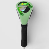 Grüner Frosch Golf Headcover (Vorderseite)