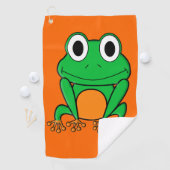 Grüner Frosch Golfhandtuch (Insitu)