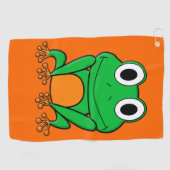 Grüner Frosch Golfhandtuch (Horizontal)