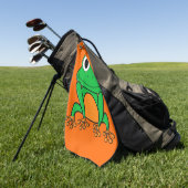 Grüner Frosch Golfhandtuch (Gras)