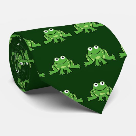 Grüner Frosch-Hals-Krawatte Krawatte (Gerollt)
