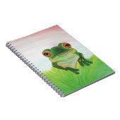Grüner Frosch im Teich Notizblock (Rechte Seite)