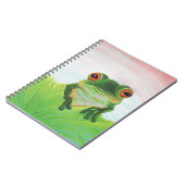Grüner Frosch im Teich Notizblock (Linke Seite)