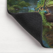 Grüner Frosch in einem Teich Mousepad (Ecke)