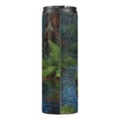 Grüner Frosch in einem Teich Thermosbecher (Rückseite)