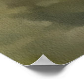 Grüner Frosch in glattem Wasser Akrylenmalerei Poster (Ecke)