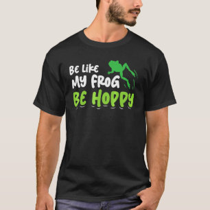 Grüner Frosch Jagd und süßer Froschfänger T-Shirt