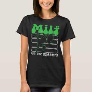 Grüner Frosch Jagd und Vintage Süßer Froschfänger T-Shirt