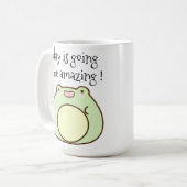 Grüner Frosch Kaffeetasse (Vorderseite Links)