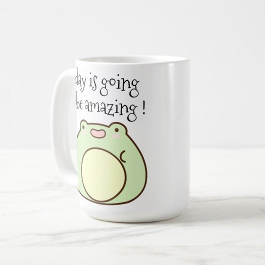 Grüner Frosch Kaffeetasse (Vorderseite Links)