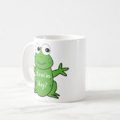 Grüner Frosch Kaffeetasse (Vorderseite Links)
