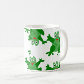 Grüner Frosch Kaffeetasse (VorderseiteRechts)