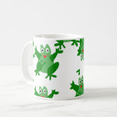 Grüner Frosch Kaffeetasse (Vorderseite Links)
