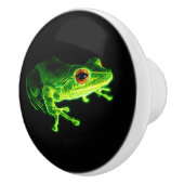 Grüner Frosch Keramikknauf (Rechts)