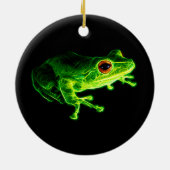 Grüner Frosch Keramikornament (Hinten)
