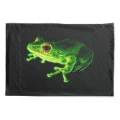 Grüner Frosch Kissenbezug (Rückseite)