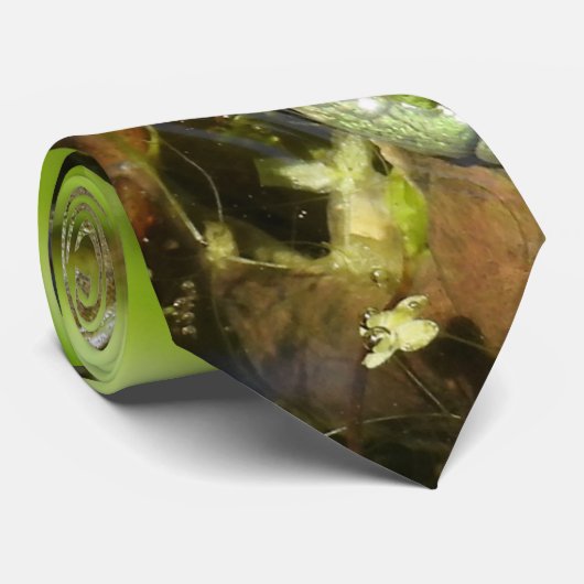 Grüner Frosch Krawatte (Gerollt)