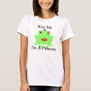Grüner Frosch küssen mich, den ich eine Prinzessin T-Shirt