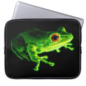 Grüner Frosch Laptopschutzhülle (Vorderseite)