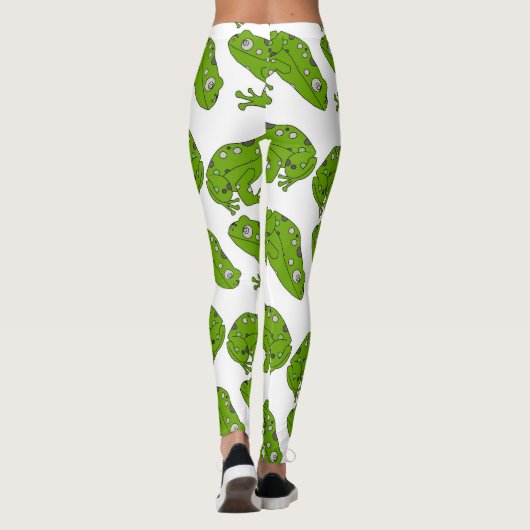 Grüner Frosch Leggings (Rückseite)