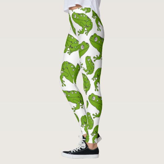 Grüner Frosch Leggings (Links)