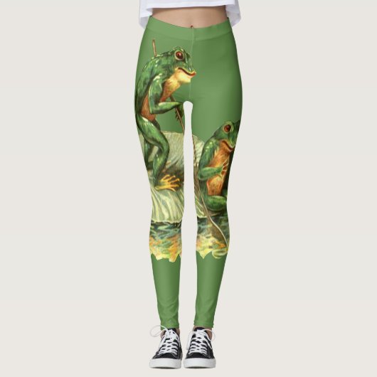 GRÜNER FROSCH-LEGGINGS LEGGINGS (Vorderseite)