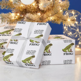 Grüner Frosch Lustig Geschenkpapier