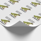 Grüner Frosch Lustig Geschenkpapier (Ecke)
