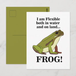 Grüner Frosch Lustig Postkarte