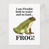 Grüner Frosch Lustig Postkarte (Vorderseite)