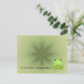 Grüner Frosch mit Ausspruch Postkarte (Stehend Vorderseite)