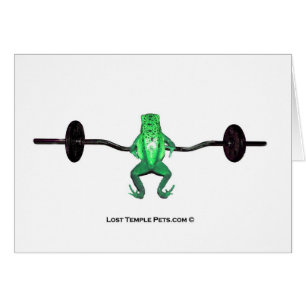 grüner Frosch mit Gewichten