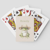 Grüner Frosch mit Hut Spielkarten (Rückseite)