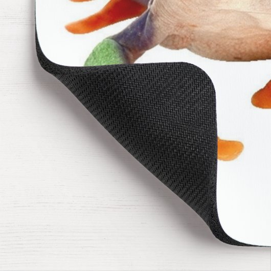 grüner Frosch mit roten Augen Mousepad (Ecke)