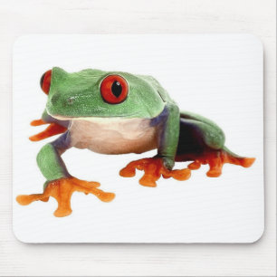 grüner Frosch mit roten Augen Mousepad