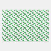 Grüner Frosch Muster Rosa Geschenkpapier Set (Vorderseite)