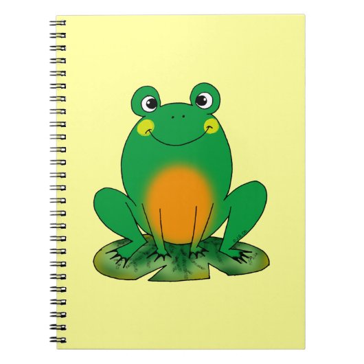 Grüner Frosch Notizblock (Vorderseite)